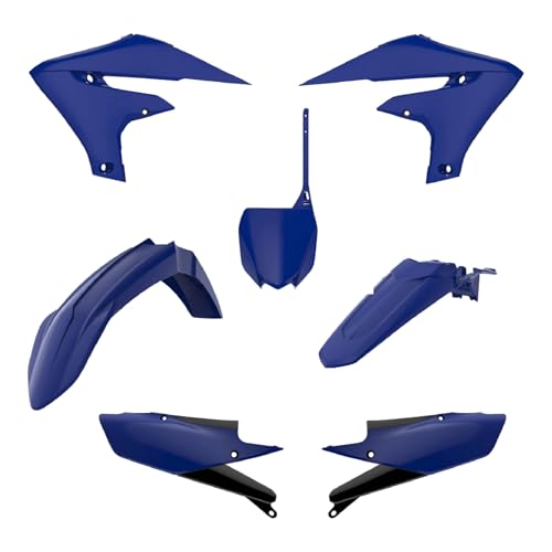 Polisport Motocross (MX) Replica Plastic Kit for Yamaha YZ 250F (2019-2023) Dirt Bike – OEM Quality, Durable, Flexible & Perfect Fit – Blue/Black - color: Dark Blue