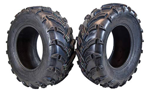 MASSFX MK251012 ATV 25x10-12 Tires 2 Set Rear 6Ply 1/2" Tread Depth 25x10x12 - size: 25x10-12 R Two Set