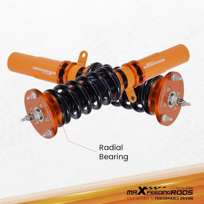 maXpeedingrods Coilovers for BMW 5 Series E60 2004-2010 Sedan AWD, Height Adjustable Full Coilovers Suspension Kit, Preset Damping Shock Absorber Struts, Lowering Kit Gold - size: E60 AWD 2004-2010