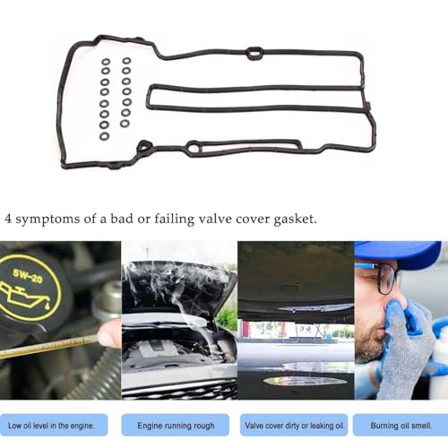 AUCERAMIC VS50807R Fit Chevy Cruze 1.4L Valve Cover Gasket 2011-2016 for Chevrolet Sonic Trax Volt for 2013-2020 Buick Encore 1.4L DOHC Turbo