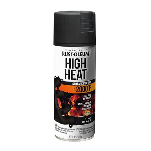 Rust-Oleum Automotive High Heat Spray Paint, Flat Black - color: Flat Black, size: 12 Ounce (Pack of 1)