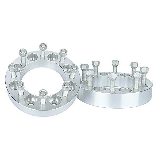 IRONTEK 8x165mm Wheel Spacers M14x1.5 Studs Compatible for Chevrolet GMC Nissan Silverado 1500 2500 3500 Sierra 1500 HD 2500 3500 Yukon XL 2500 (1.5in, 130mm Hub Bore) 8x6.5 Spacers Adapter - size: 1.5"|8x165|2PCS