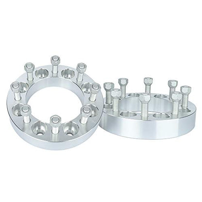 IRONTEK 8x165mm Wheel Spacers M14x1.5 Studs Compatible for Chevrolet GMC Nissan Silverado 1500 2500 3500 Sierra 1500 HD 2500 3500 Yukon XL 2500 (1.5in, 130mm Hub Bore) 8x6.5 Spacers Adapter - size: 1.5"|8x165|2PCS