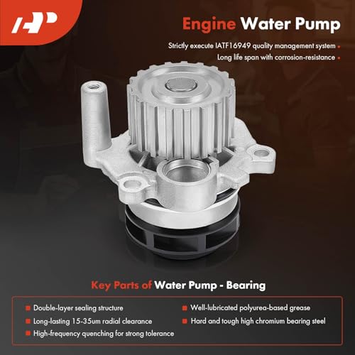 A-Premium Engine Timing Belt Kit with Water Pump Compatible with Volkswagen