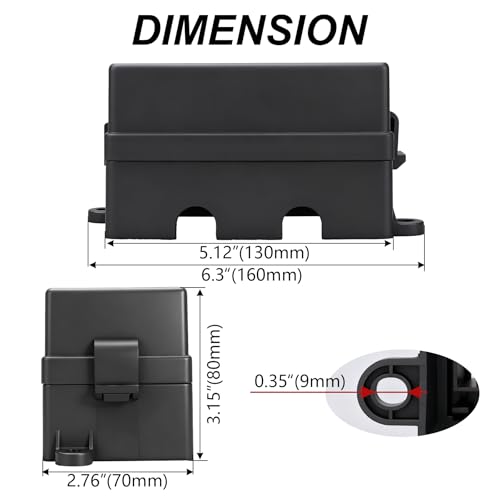 12V 6 Way Fuse Relay Weasch Box, 6x4-Pin 80Amp Relays and 6 ATC/ATO Blade Fuses, for Cars Truck Jeep - size: 80A 6 Relay 6 Fuses, style: Box