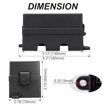 12V 6 Way Fuse Relay Weasch Box, 6x4-Pin 80Amp Relays and 6 ATC/ATO Blade Fuses, for Cars Truck Jeep - size: 80A 6 Relay 6 Fuses, style: Box