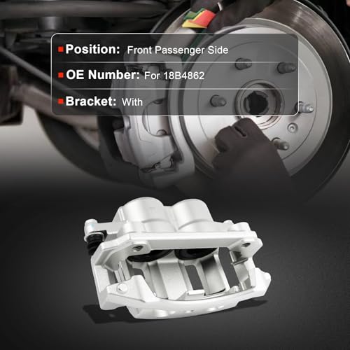 cciyu Front Right Disc Brake Caliper Assembly w/Bracket 18B4862 - size: Front Right[18B4862]