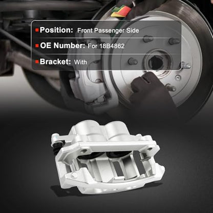 cciyu Front Right Disc Brake Caliper Assembly w/Bracket 18B4862 - size: Front Right[18B4862]