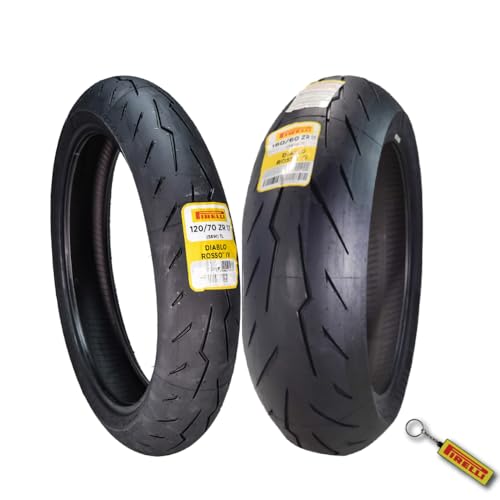 Pirelli Diablo Rosso IV Front & Rear Tire Set 120/70 ZR 17 & 180/60 ZR 17 - size: 120/70 ZR 17 58W; 180/60 ZR 17