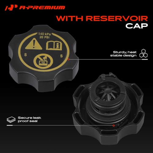 A-Premium Engine Radiator Coolant Expansion Reservoir Overflow Tank [W/Cap]