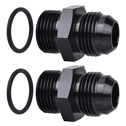 EVIL ENERGY 12AN Flare to AN12 ORB Male O-Ring 2PCS Fitting Adapter - size: 12AN ORB to 12AN