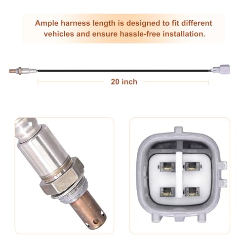 250-54007 Oxygen O2 Sensor Upstream for 2007-2013 Toyota Avalon Camry Corolla Highlander Matrix Rav4 Sienna Solara Venza Lexus ES350 RX350 RX450h Pontiac Vibe Scion tC - size: 250-54007