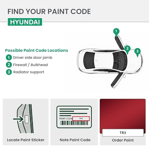 ERA Paints - TR3 - Serrano Red Metallic for HYUNDAI Exact OEM Color Match Automotive Touch Up Paint for Cars - Spray Paint with Premium Spray Nozzle - Basic Kit - Made in USA - style: Spray - Basic Kit