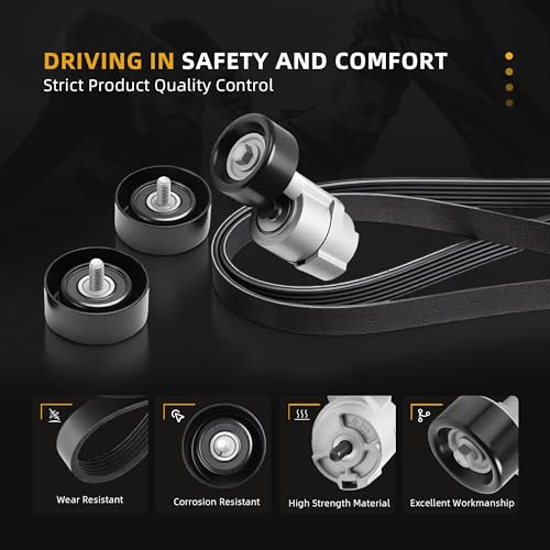 Serpentine Belt Tensioner Idler Pulley Kit #39071 36307 - size: for Optima/Forte 2007-2013