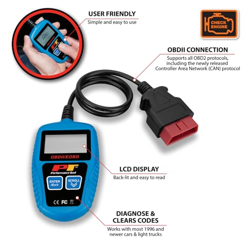 Performance Tool W2976 Multilingual CAN OBDII Diagnostic Scan Tool - style: CAN OBD II Advanced Multilingual Model