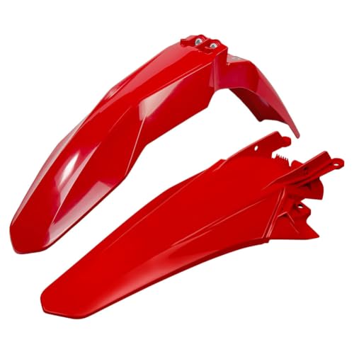 UFO PLAST Front/Rear Fender Kit - Replacement Dirt Bike Front and Rear Mud Guard - Compatible with GASGAS MC 125/250F/450F/EX 250F/300/350F/450F 2021-2023/EX 250/MC 350F 2022-2023 - color: Red