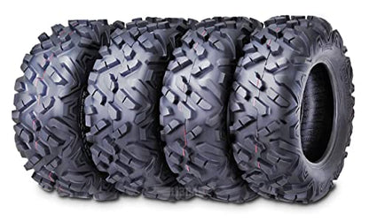ROADGUIDER Set4 ATV UTV Tires 25x8-12 Front & 25x10-12 Rear 6PR All Terrain - size: 25x8-12 & 25x10-12
