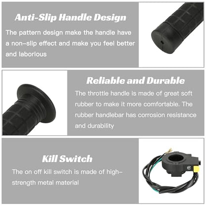 YOXUFA Throttle Cable Twist Throttle Handle Grip Assembly for 2 Stroke Engine 80cc 100cc 49cc 50cc Gas Motor Motorized Bicycle Bike Parts with 7/8" 22mm Handlebar - size: 35.4" Cable