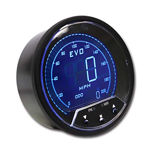 MOTOR METER RACING EVO Series GPS Digital 6 Gauge Set Blue & Red LED - color: Blue & Red, size: EVO Digital GPS Speedometer