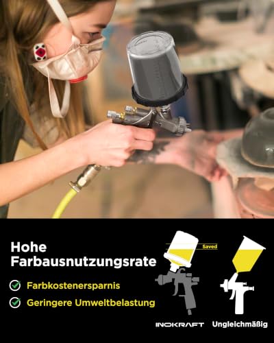 InoKraft D1 LVLP Spray Gun Kit with 22 Ounce Disposable Paint Cups - size: LVLP Spray Gun 22 Ounce Disposable Paint Cups