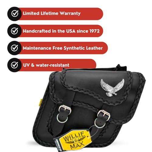 Dowco Willie & Max Compact Slant Saddlebags, 20L total capacity