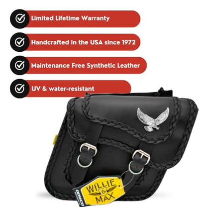 Dowco Willie & Max Compact Slant Saddlebags, 20L total capacity