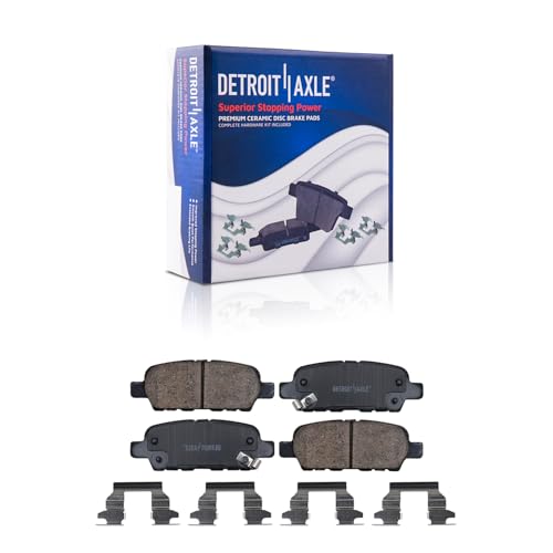 Detroit Axle - Drilled Brake Rotors Brake Pads for 2014-2019 Nissan Rogue - size: 10PR42375/kit