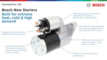 BOSCH SR8620N Premium 100% New Starter - Built for Extreme Conditions