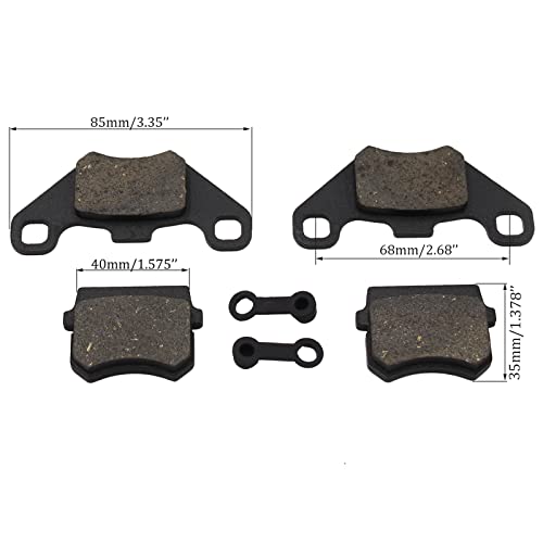 Rear Front Brake Pads 50cc 70cc 90cc 110cc 125cc 150cc 200cc 250cc ATV Quad Go Kart Pack of 2 (BLACK) - size: BLACK
