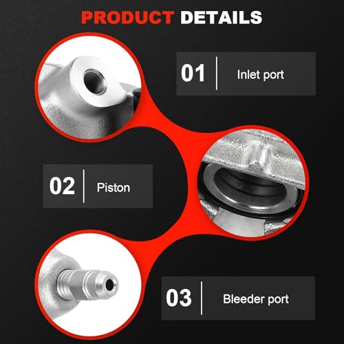 cciyu Front Left Disc Brake Caliper Assembly w/Bracket 19B1619A - size: Front Left[19B1619A]