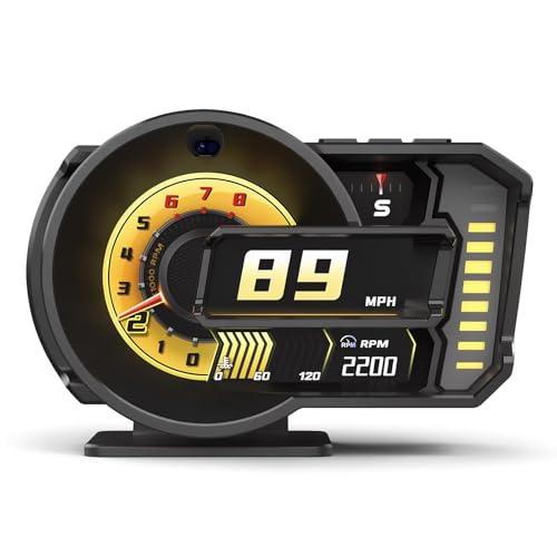 ARTILAURA HUD Head Up Display for Car, OBD2+GPS, Digital Speedometer