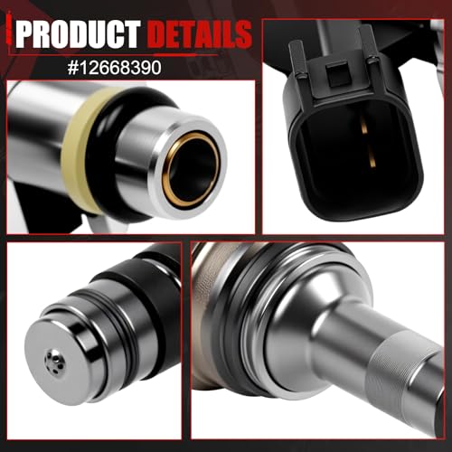 12668390 Fuel Injectors Set of 8 Compatible with Chevy 2014-2019 Silverado Suburban Tahoe Express 1500 Replacement for GMC Sierra Savana Yukon 4.3L 5.3L 6.2L Replace 12672368 12623116 12668649 - color: F-12672368