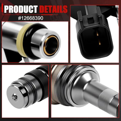 12668390 Fuel Injectors Set of 8 Compatible with Chevy 2014-2019 Silverado Suburban Tahoe Express 1500 Replacement for GMC Sierra Savana Yukon 4.3L 5.3L 6.2L Replace 12672368 12623116 12668649 - color: F-12672368
