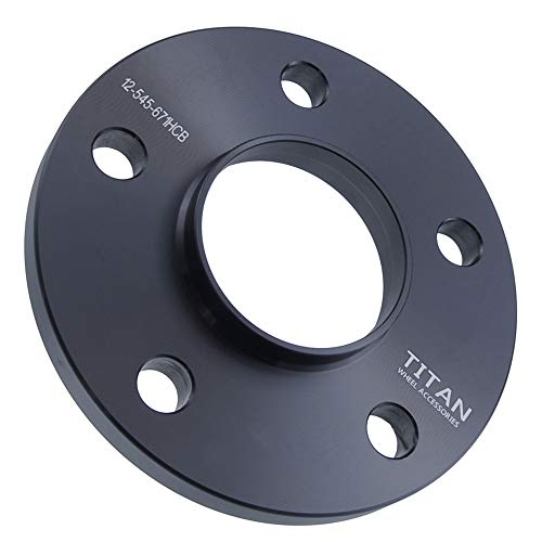 1/2 Inch Hub Centric Wheel Spacer Compatible with Mitsubishi Lancer Eclipse & Outlander - 5x114.3 (5x4.5) Bolt Pattern, 67.1mm Hub Bore, 6061-T6 Billet Aluminum, Black - Single - size: 12mm Hubcentric Wheel Spacers, style: 1x Wheel Spacer