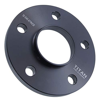 1/2 Inch Hub Centric Wheel Spacer Compatible with Mitsubishi Lancer Eclipse & Outlander - 5x114.3 (5x4.5) Bolt Pattern, 67.1mm Hub Bore, 6061-T6 Billet Aluminum, Black - Single - size: 12mm Hubcentric Wheel Spacers, style: 1x Wheel Spacer