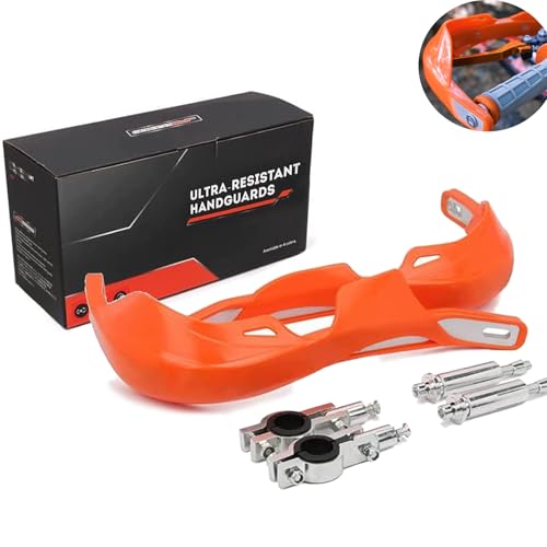 JFG RACING Dirt Bike Handguards Universal for 7/8" and 1 1/8" Handle Bar - color: orange