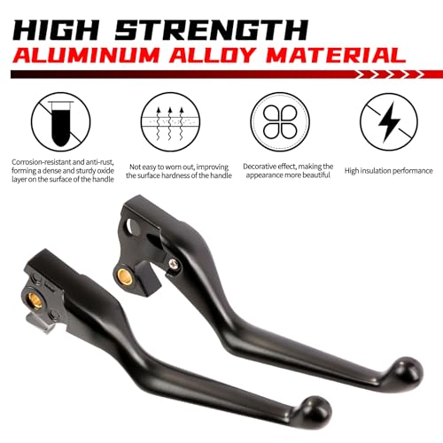 Brake Clutch Levers Hand Lever Fits for Harley Sportster XL 883 1200 Control Hand Lever Replacement Parts 2004-2013 Black - color: For 2004-2013-Black