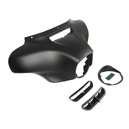 TCT-MOTORPARTS Front Outer Fairing Fit for Harley Touring Electra Street Glide Ultra Limited 2014-2023 Tri Classic FLHTCU FLHT FLHTP FLHTCUL CVO FLHXSE Matte Black - color: Outer Fairing Matte Black