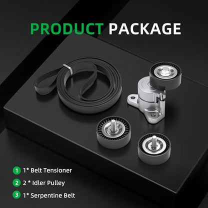 Serpentine Belt Tensioner idler Pulley Kit for Jeep Compass 2008-2017 - size: for Compass /Avenger/Journey 2008-2017
