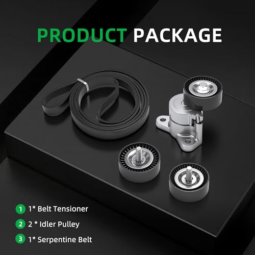 Serpentine Belt Tensioner idler Pulley Kit for Jeep Compass 2008-2017 - size: for Compass /Avenger/Journey 2008-2017