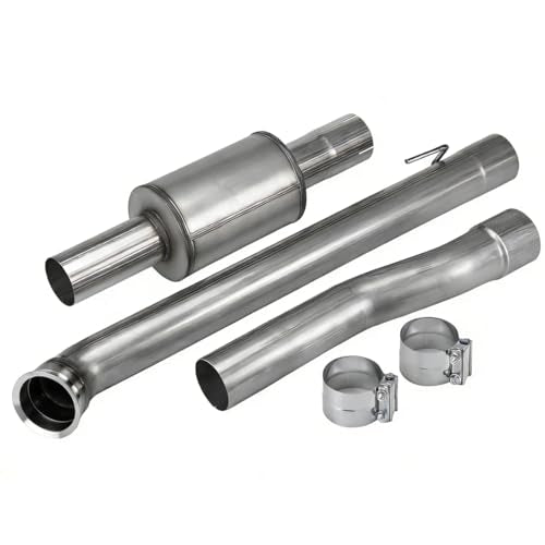 Stainless Steel Exhaust Pipe Kit + Flexpipe-Back + Muffler for 2019-2025 Dodge Ram 2500/3500 Cummins 6.7L 4" Powerstroke Diesel - size: for 2019-2025 Ram 3500 2500