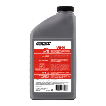 Factory Racing Parts 10W40 Oil Change Kit compatible with Kawasaki KFX 400