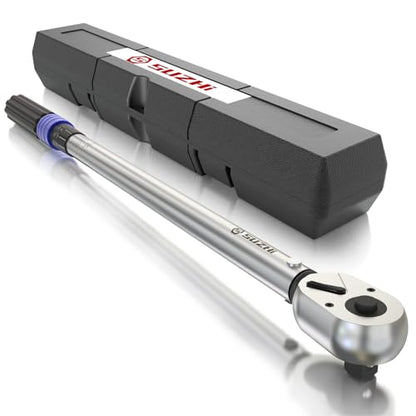 SuZhi 3/4'' inch drive 100-400 ft lb/136-542N.M Torque Wrench/Aluminum Alloy handle & Cr-Mo Material Head, Heavy Duty, Professional,Dual Direction, Store in Solid Case - size: 3/4'' 1pc