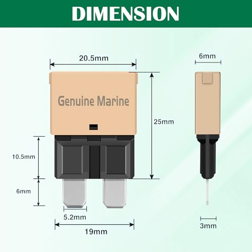 5A Auto Reset Fuse ATC/ATO (5-Pack) – Tall Blade Design, Self-Resetting Circuit Breaker - Replace Standard 5Amp ATC/ATO Fuses, 14VDC Circuit Breaker for Cars, Trucks, Boats,Marine and RVs - color: E37A-5A-5pack