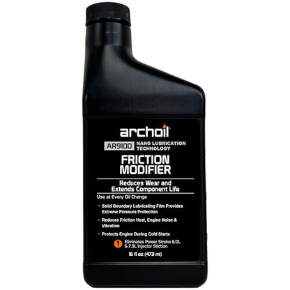 Archoil AR9100 Oil Additive (16oz) for All Vehicles - Powerstroke Cold Starts, Eliminates Injector Problems - size: AR9100 (16oz) - Single Pack