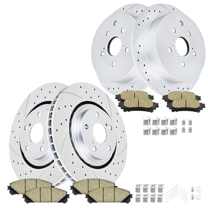 Acinoparts Front & Rear Brake Kit for 2010-2015 Lexus RX350 2010-2015 - size: ABK00601