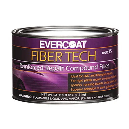 Evercoat Fiber Tech Reinforced Repair Compound for Galvanized Steel, Aluminum, and More - 64 Fl Oz