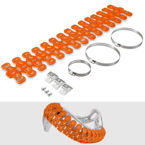 NICECNC Silicone Pipe Heat Guard, Lightweight & Vibration Reducing, Orange - color: Orange