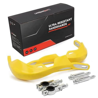JFG RACING Dirt Bike Handguards Universal for 7/8" and 1 1/8" Handle Bar - color: yellow