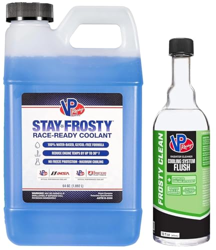 VP Racing 208816 Frosty Clean Cooling System Cleaner & Flush, 16 Fluid Ounce (Race-Ready & Cleaner, 64 Ounce Bundle) - size: 64 Ounce Bundle, style: Race-Ready & Cleaner